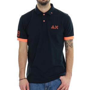 POLO CONTRASTI FLUO BLU